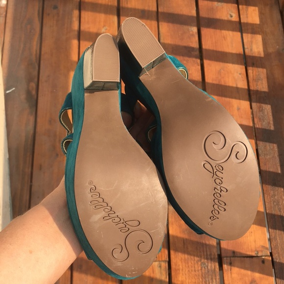 platform shoe blue suede - Picture 8 of 8